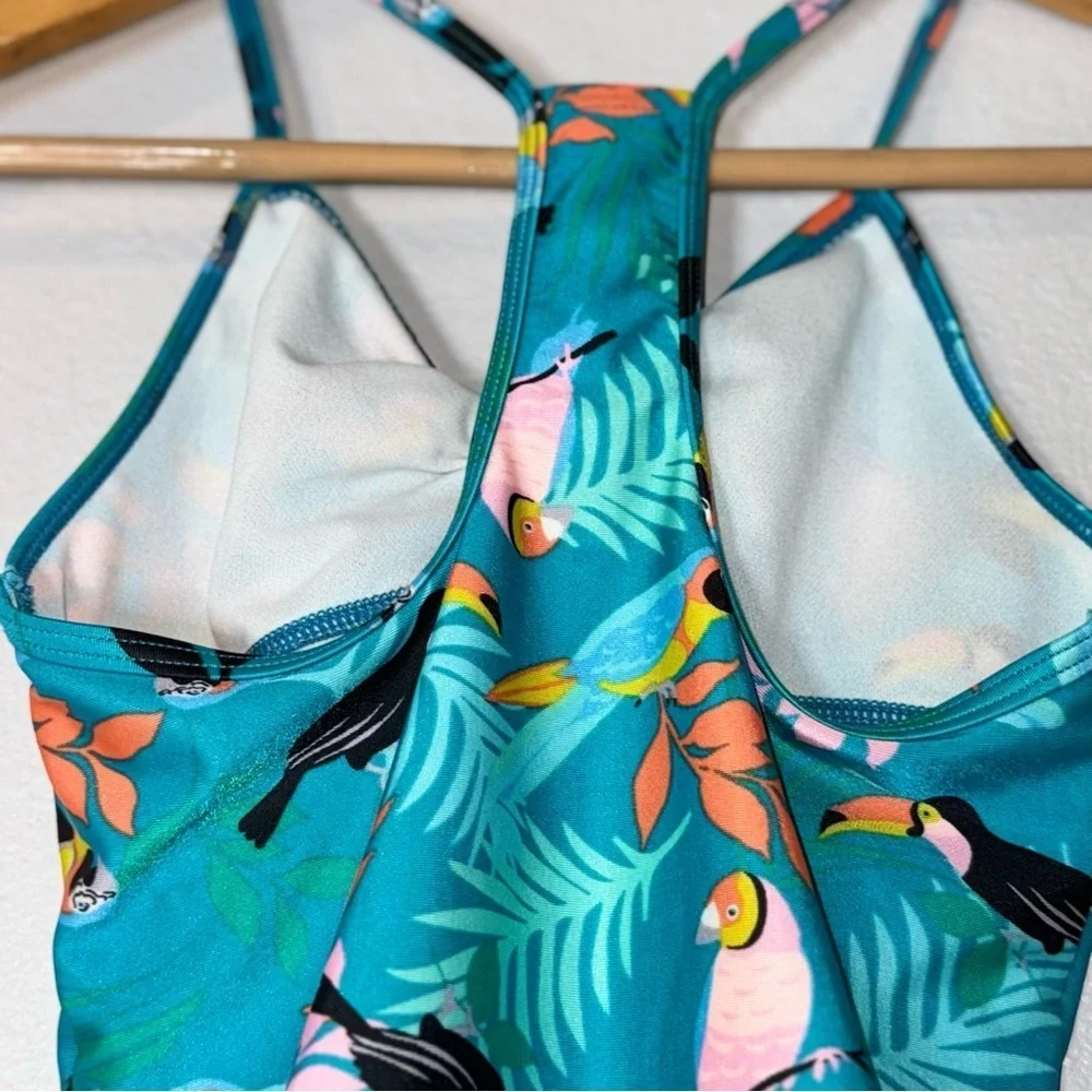Speedo Kids' Tropical Blue Swimsuit M